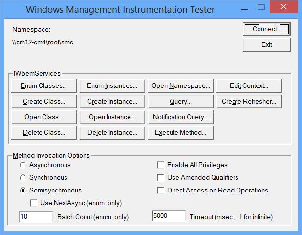 Remotely Determine the SMS Provider Using WBEMTest