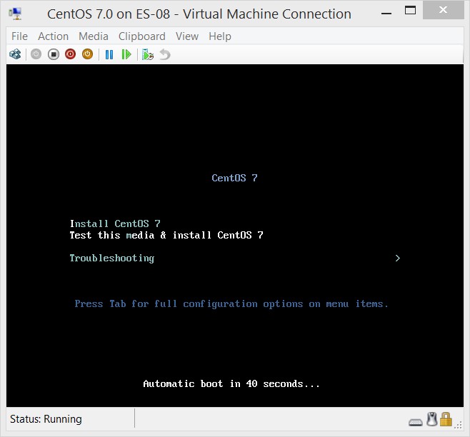 Install a CentOS 7 Linux virtual machine in Windows Hyper-V Server