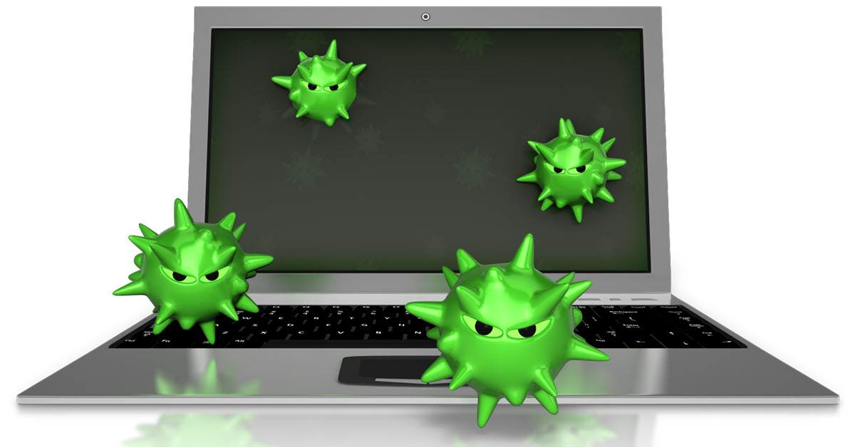 Viruses on Laptop