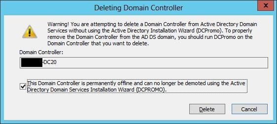 Decommissioning a Domain Controller - Check-Box