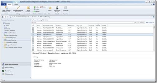 Software Metering Rules - Default Rules