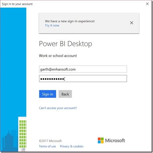 Getting Started with Power BI Desktop and SCCM-Password