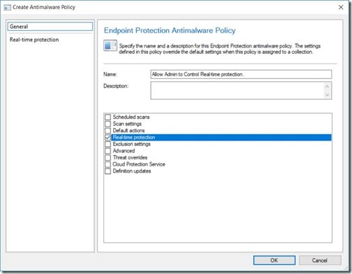 Anti-Malware Policy for Endpoint Protection - Name