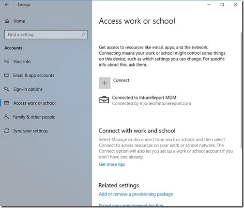 Enable Intune - Connected