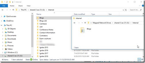 Windows 10 Offline Files - View Offline Files - Blogs Folder