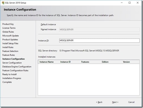 SQL Server 2019 - Instance Configuration