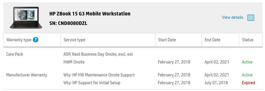 Check the HP Warranty Status Again - Recast Software