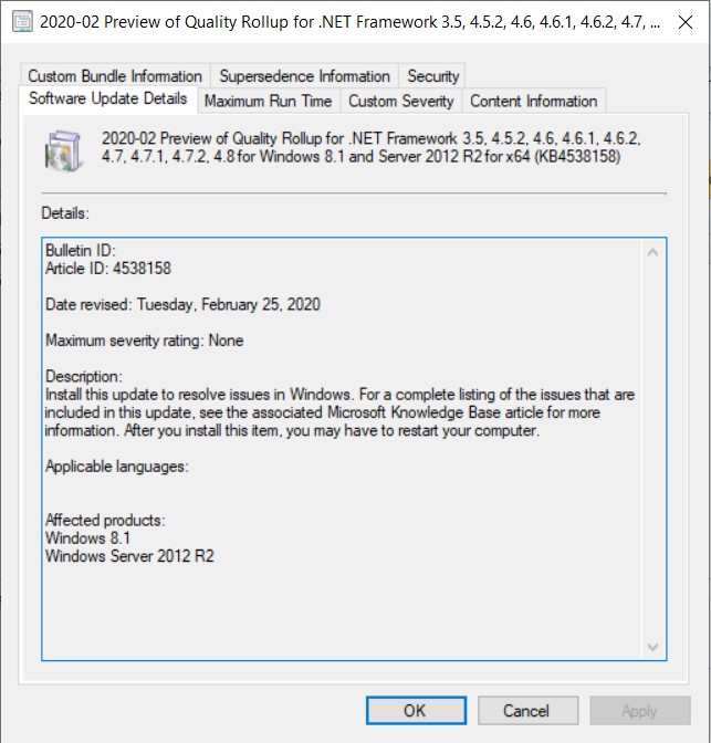 Download a Software Update - Popup Window