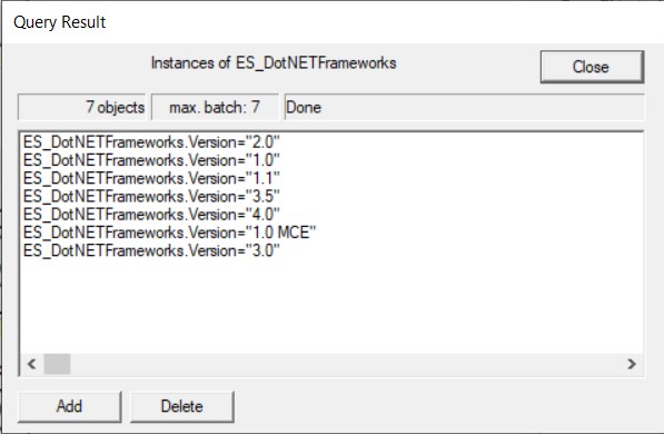 - ES_DotNETFrameworks Query Results