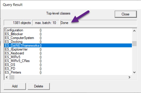 Query Result