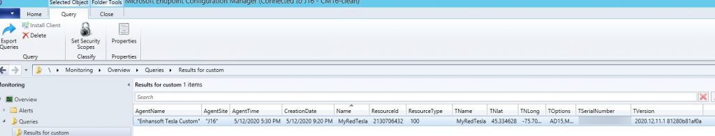 Inventory a Tesla - ConfigMgr Console