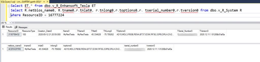 Inventory a Tesla - Queries