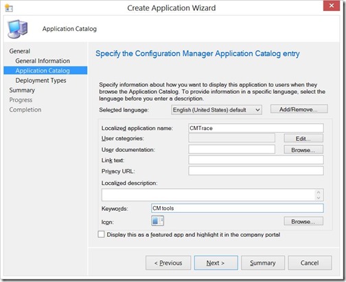 Application Model - CMTrace-Application Catalog