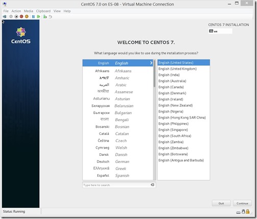 How to Install a CentOS 7 Linux Virtual Machine-Language