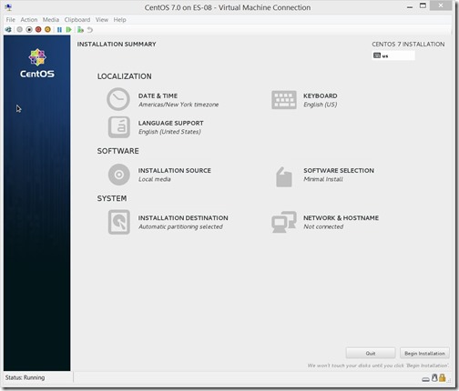 How to Install a CentOS 7 Linux Virtual Machine-Network and Hostname