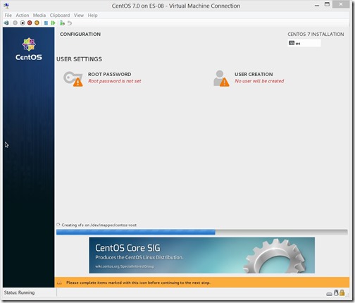 How to Install a CentOS 7 Linux Virtual Machine-Root Password